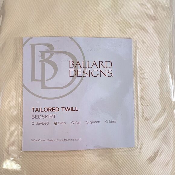 Ballard Designs Twin Twill Bedskirt - Picture 3 of 4